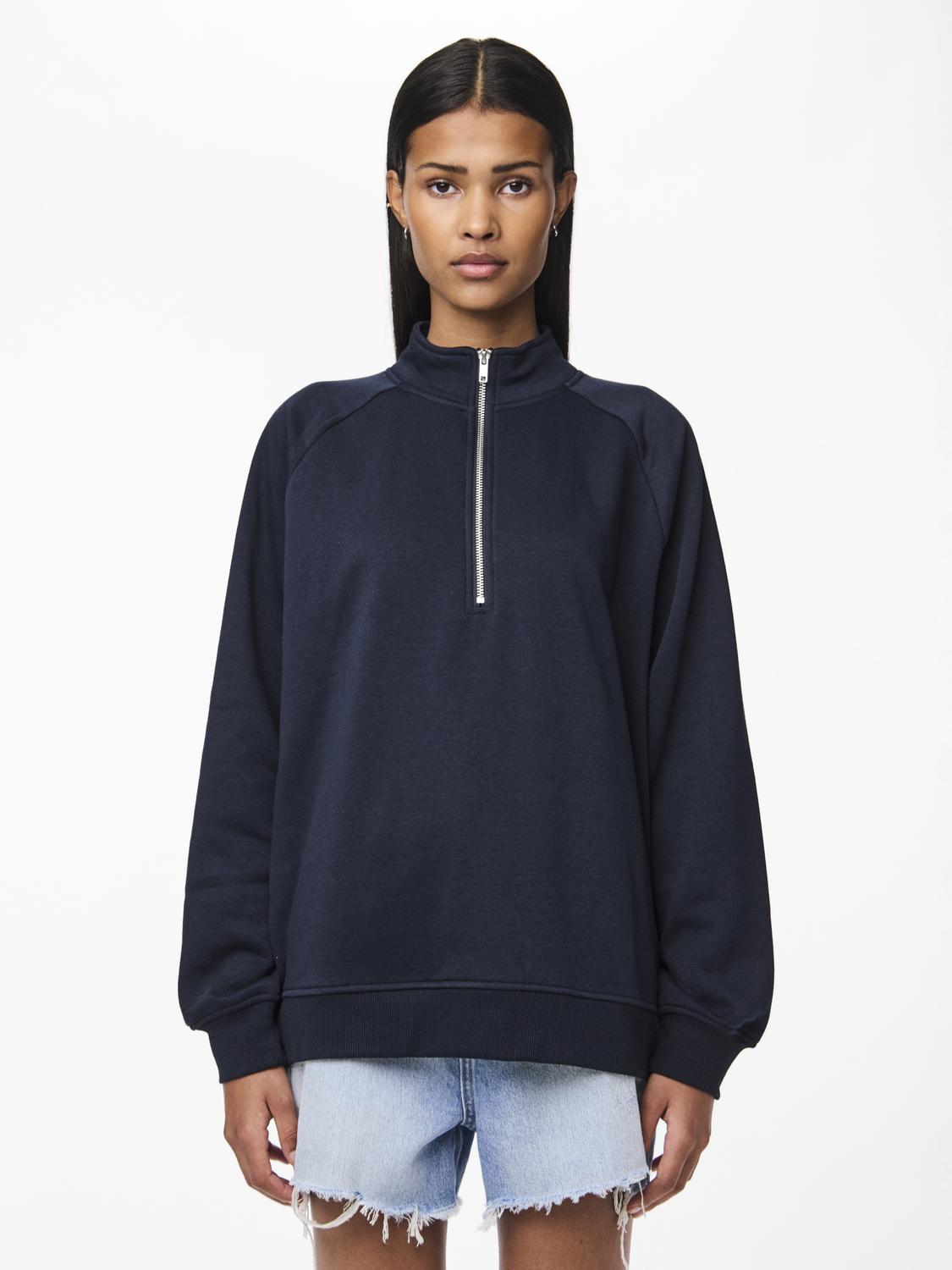 PCCHILLI Sweatshirt Half Zip - Sky Captain